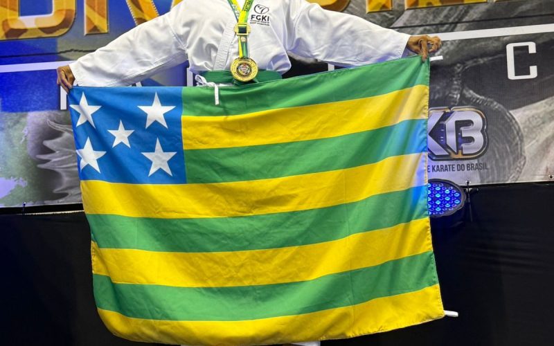 Tricampeã Kellen coloca Senador Canedo no topo do karatê e recebe apoio da Secult