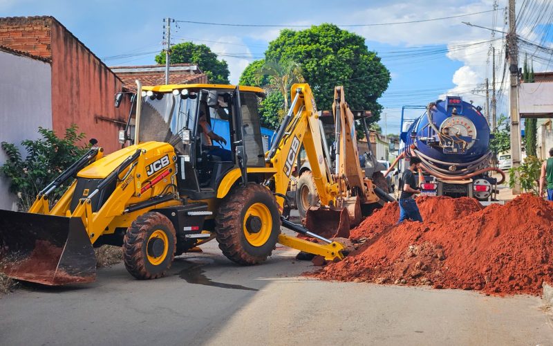 Senador Canedo avança com obras de esgoto e prevê mais de 6 mil ligações