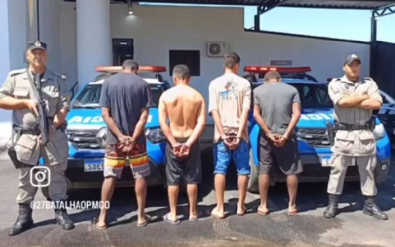 Polícia prende quatro suspeitos de homicídio após crime brutal em Distribuidora de Bebidas na GO-010