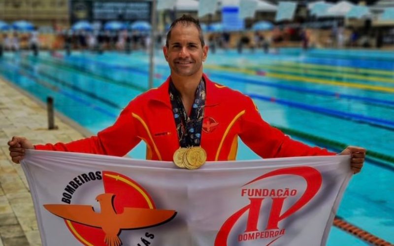 Sargento do CBMGO Conquista 6 Ouros e 1 Bronze no Campeonato Brasileiro Master de Natação