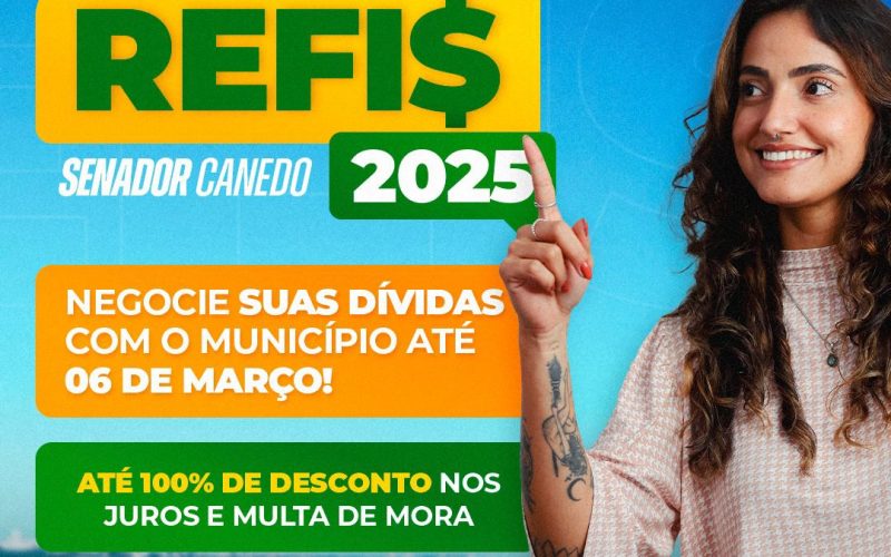 Prefeitura de Senador Canedo abre prazo para negociação de dívidas com até 100% de desconto em juros e multas