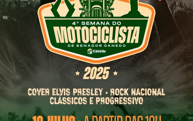Senador Canedo abre 4ª Semana do Motociclista com programação de shows, solidariedade e conscientização
