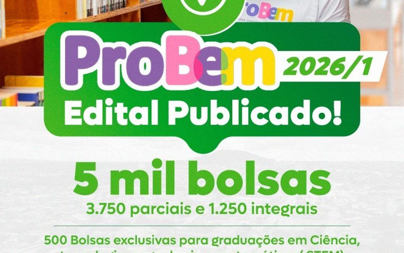 Atenção, Goiás! Vem aí 5 mil bolsas de estudo do ProBem 2026/1