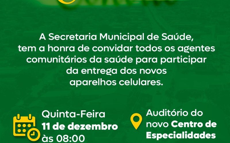 Senador Canedo entrega novos celulares aos Agentes Comunitários de Saúde para fortalecer o atendimento à população