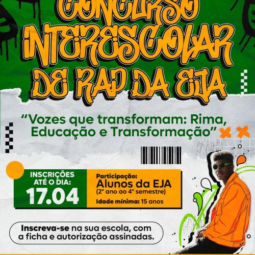 Senador Canedo lança Concurso Interescolar de RAP da EJA.