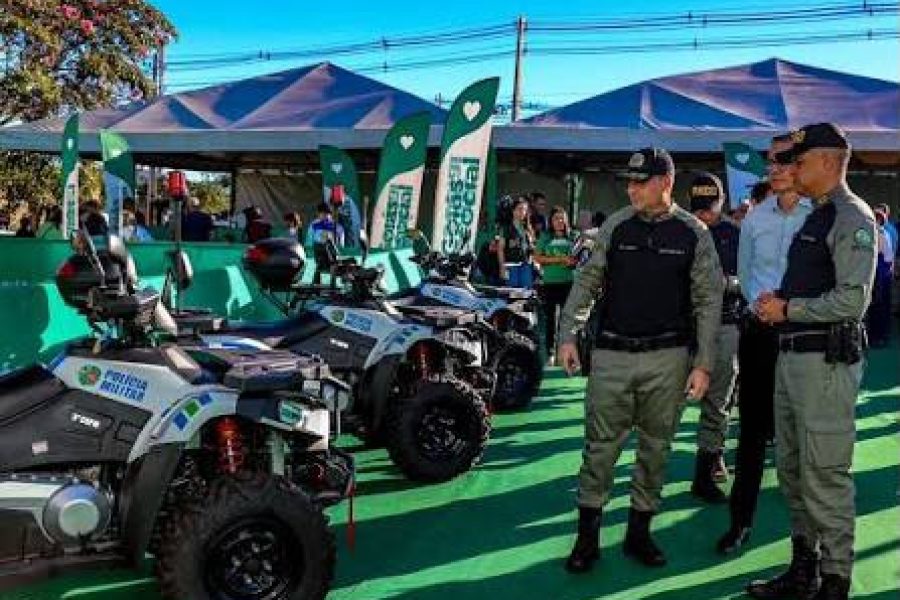 Governo de Goiás entrega 14 quadriciclos à polícia militar para reforço da segurança em áreas estratégicas