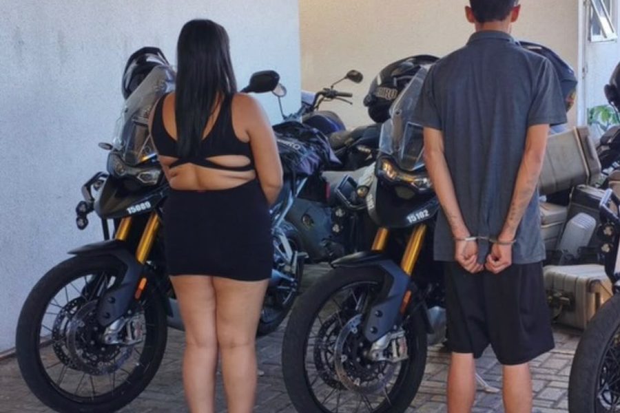 Casal que furtou capacete é preso após tentar vender item na internet, em Goiânia