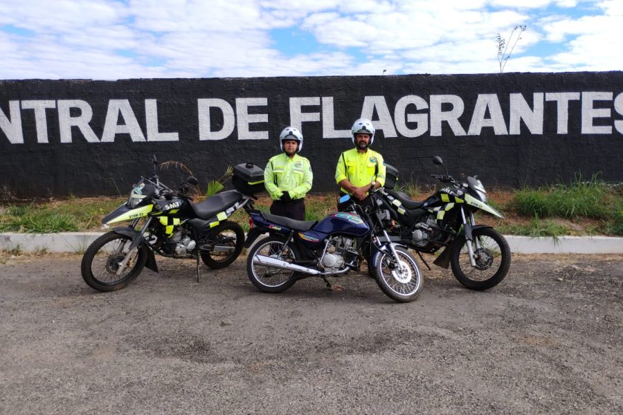 SMT identifica motocicleta com sinais de adulteração durante fiscalização em Senador Canedo