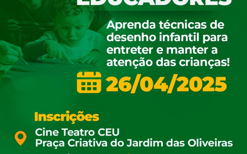 Workshop gratuito ensina pais e educadores a desenhar e se conectar com crianças em Senador Canedo