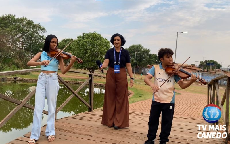 Jovens músicos de Senador Canedo integram turnê nacional com Orquestra Cajuzinhos.