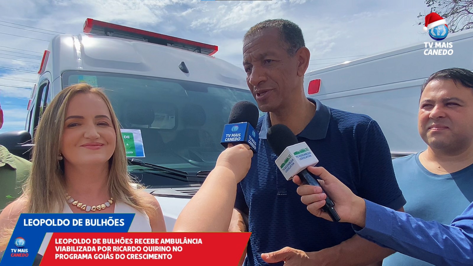 Município de Leopoldo de Bulhões recebe ambulância do Programa Goiás do Crescimento