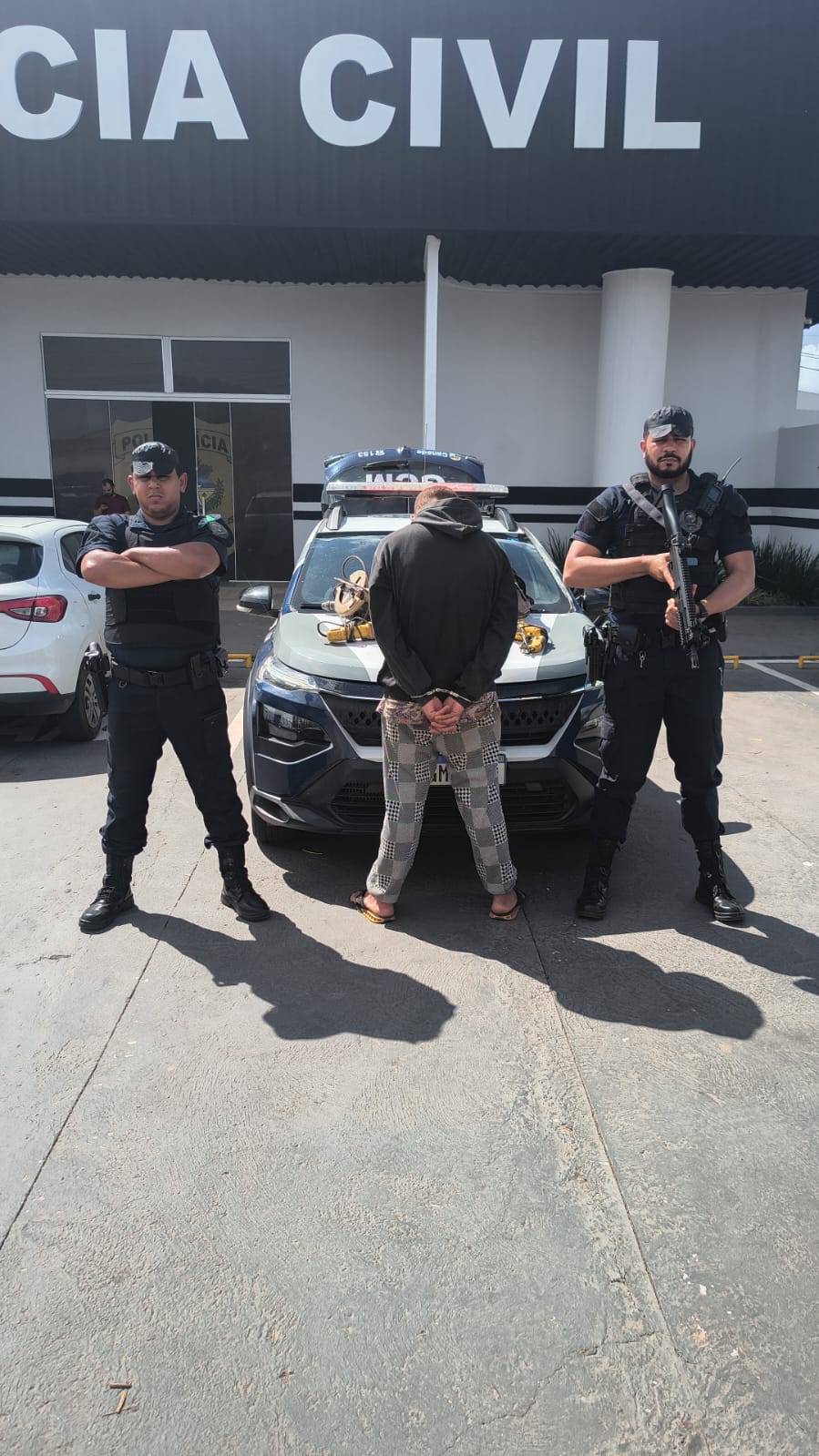 GCM de Senador Canedo recupera ferramentas furtadas e conduz suspeito à delegacia.