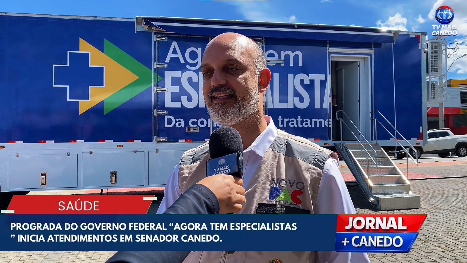 Carreta do programa Agora Tem Especialistas inicia atendimentos de saúde em Senador Canedo