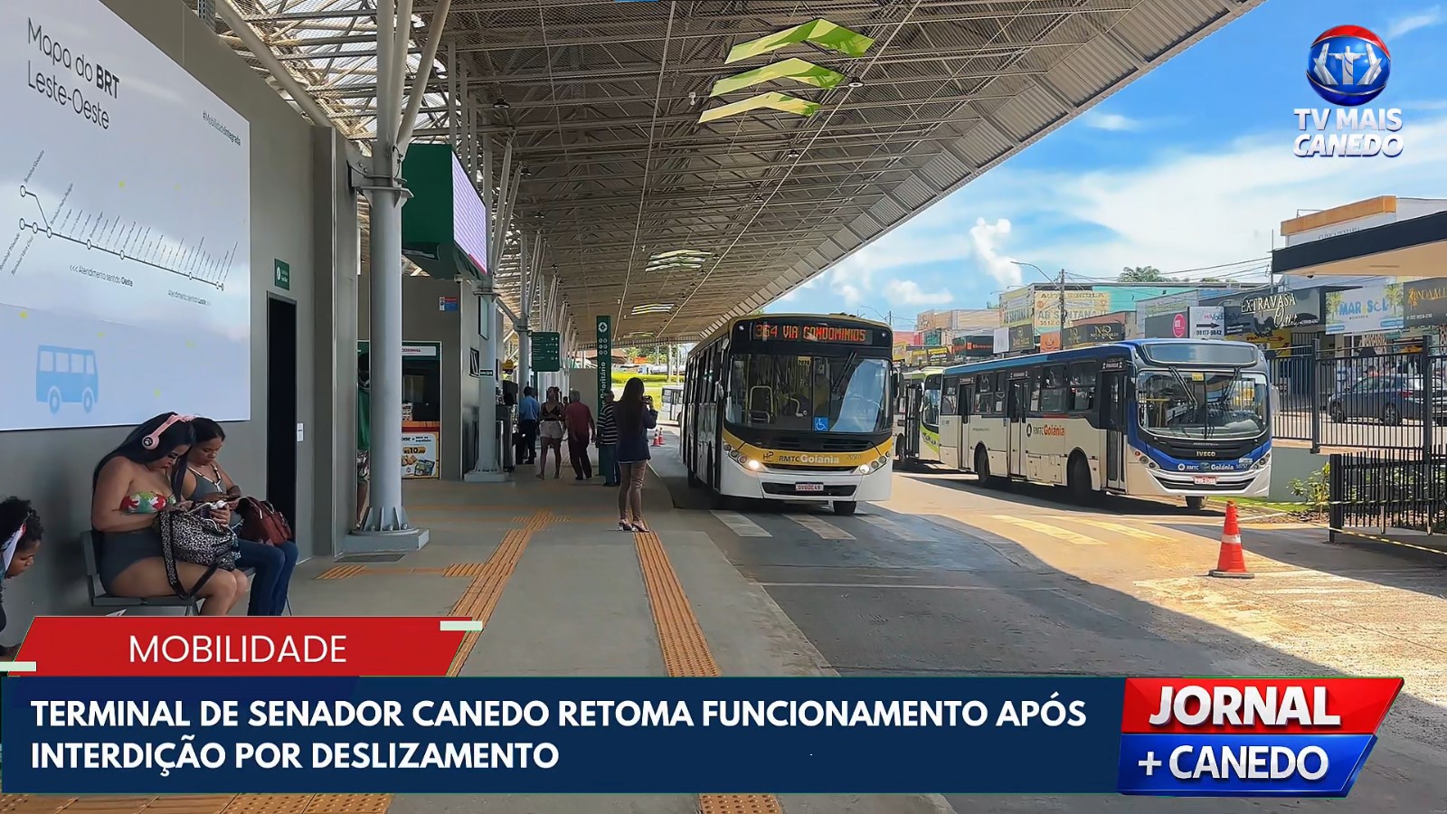 Terminal de Senador Canedo retoma funcionamento normal após interdição causada por deslizamento