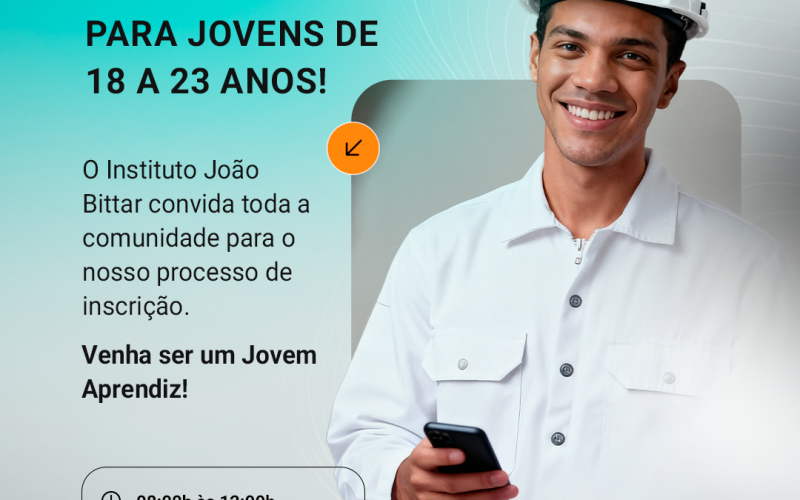 Instituto João Bittar abre inscrições gratuitas para capacitação de jovens em Senador Canedo