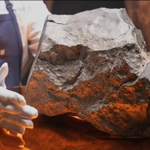 Maior meteorito de Marte encontrado na Terra é vendido por R$ 29 milhões em leilão nos EUA.