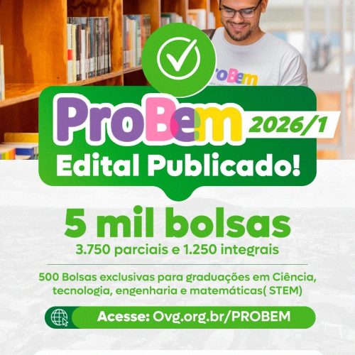 Atenção, Goiás! Vem aí 5 mil bolsas de estudo do ProBem 2026/1