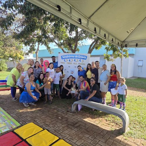 Escola realiza ação sobre inclusão no Dia da Síndrome de Down em Senador Canedo.