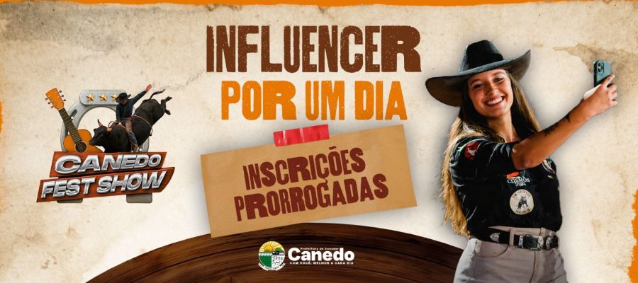 Senador Canedo prorroga inscrições para o projeto “Influencer por um Dia”