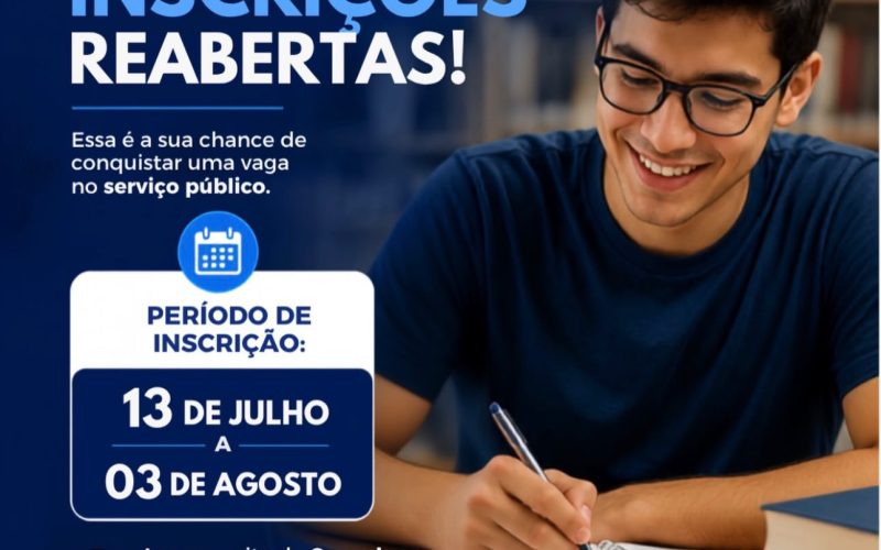 Inscrições para concurso da Câmara de Senador Canedo são reabertas nesta segunda (13)