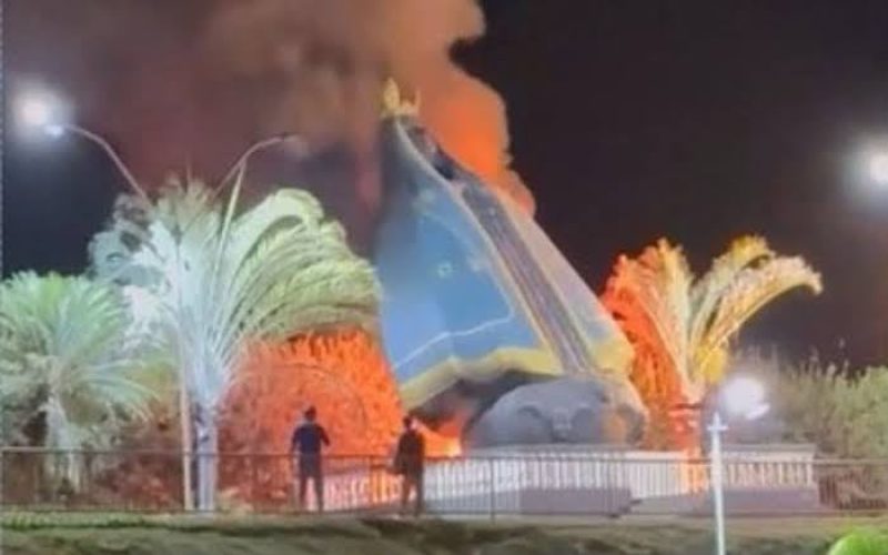 Imagem de Nossa Senhora Aparecida é destruída por incêndio em Nerópolis