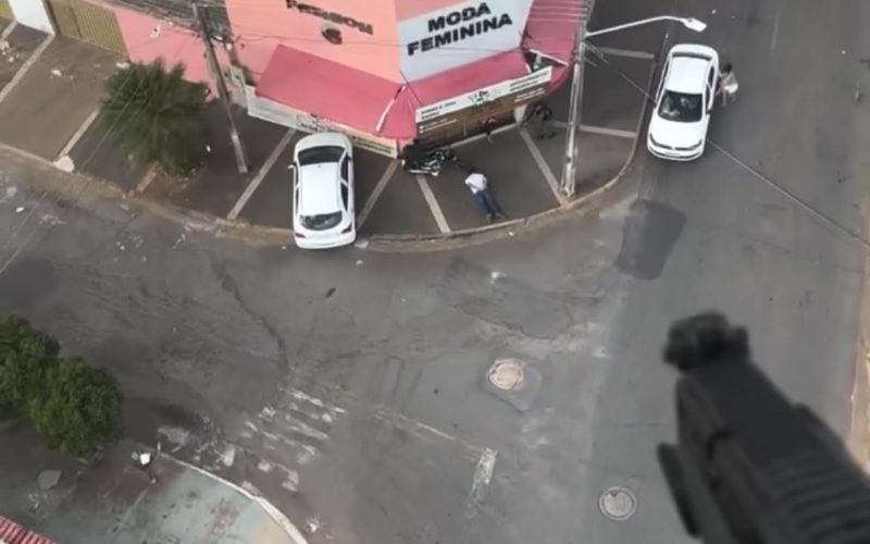 Veículo roubado é recuperado após perseguição com apoio do helicóptero Falcão 05 do GRAER, em Goiânia