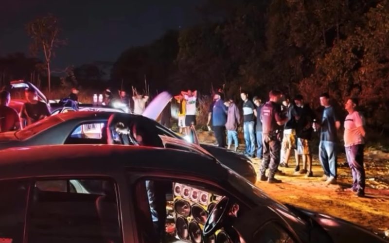 Festa clandestina com som automotivo é encerrada por força-tarefa em Senador Canedo