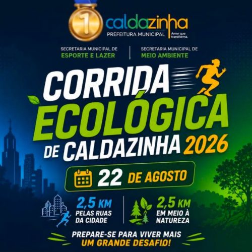Corrida Ecológica de Caldazinha: prepare o tênis e venha participar dessa grande festa do esporte