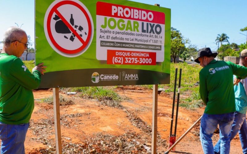 INSTALAÇÃO DE PLACAS DE CONSCIENTIZAÇÃO AMBIENTAL SOBRE DESCARTE IRREGULAR DE LIXO