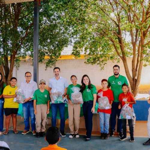 GUARDIÕES EM AÇÃO: alunos recebem novos uniformes para cuidar do meio ambiente em Senador Canedo