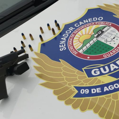 GCM apreende arma 9mm e 12 munições durante patrulhamento em Senador Canedo