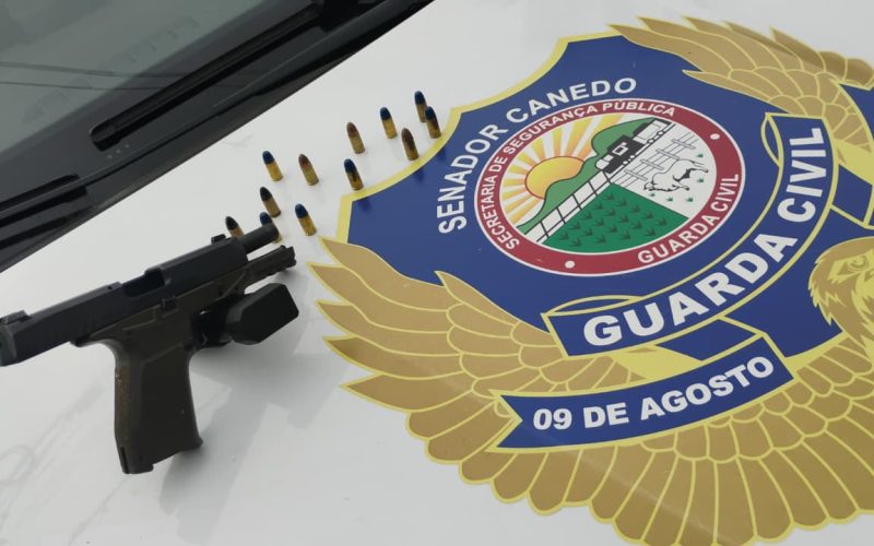 GCM apreende arma 9mm e 12 munições durante patrulhamento em Senador Canedo