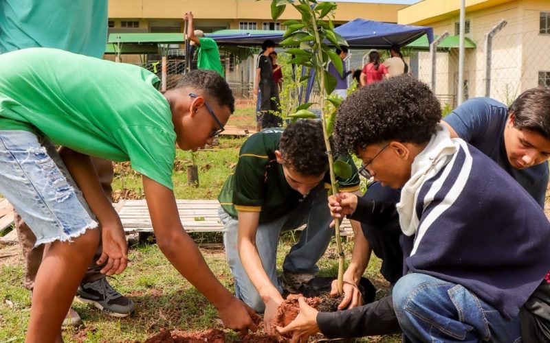 AMMA leva mais de 50 mudas e amplia área verde do IFG em Senador Canedo