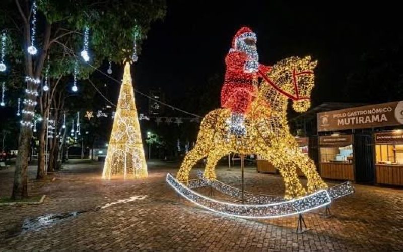 Natal no Mutirama terá túnel de luz, Papai Noel e polo gastronômico; veja quando começa