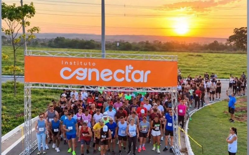 Corrida Conectar Run reúne 350 participantes em Senador Canedo para beneficiar mil crianças