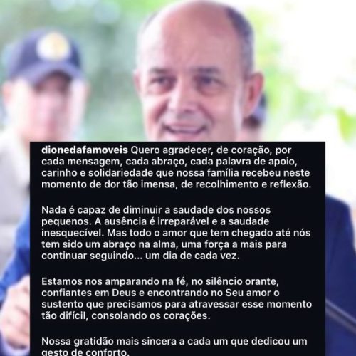 Prefeito de Itumbiara se manifesta após morte dos netos e pede respeito ao luto